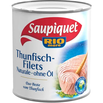 Produktbild von Saupiquet Thunfisch Filets naturale in der Dose ohne Oel 800g