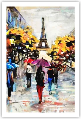Produktbild von Poster - Poster ohne Rahmen - Paris Stadt Zuhause - 61x91,5 cm - Wand Bild - Wanddeko - Wandbilder - Kunstposter - Wandposter - Bilder - Kunstdruck - Wanddekoration - Wandbild - P2XPA61x91-3941