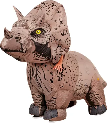 Produktbild von Jurassic World – aufblasbarer Triceratops Dinosaurier Kostüm