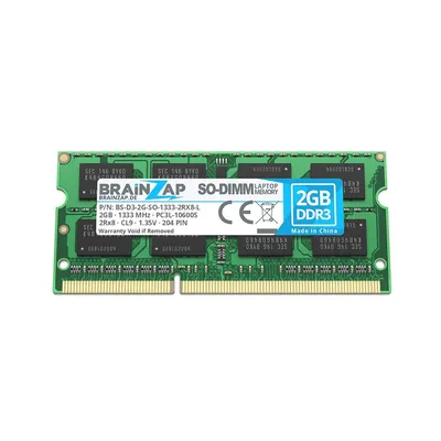 Image de BRAINZAP 2 Go DDR3 1333 MHz PC3L-10600S SO-DIMM CL9 2Rx8 1,35 V, mémoire vive non tamponnée, non ECC, pour ordinateur portable