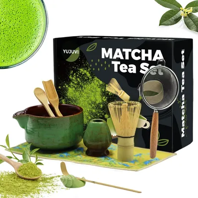 Matcha-Set 9-teilig – Japanische Zeremonie mit Schale & Besen