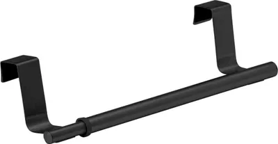 Produktbild von Teleskopische Tür-Handtuchstange 60cm schwarz Edelstahl