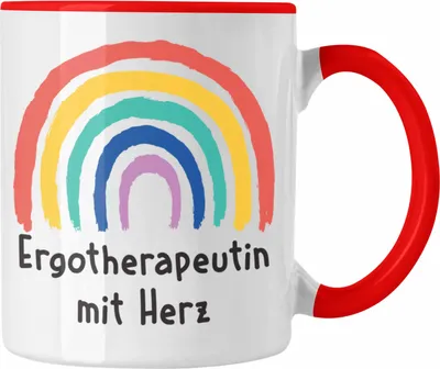 Produktbild von Trendation - Ergotherapeutin mit Herz Tasse Geschenk mit Spruch Kaffeetasse Zubehör Dankeschön (Rot)