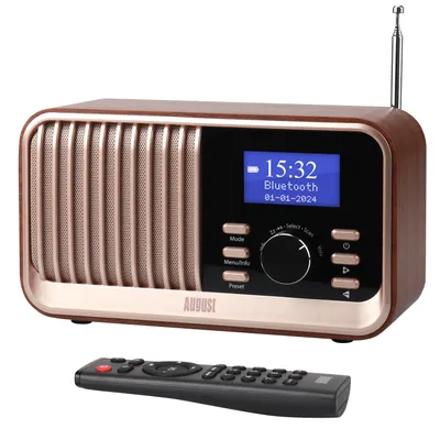 Produktbild von Retro Wiederaufladbare DAB UKW Radio Bluetooth USB Fernbedienung - August MB450