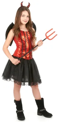 Immagine prodotto di Costume di Halloween da diavolo per bambini rosso-nero - 8-10 anni