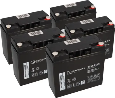 A group of black batteries arranged on a white background.