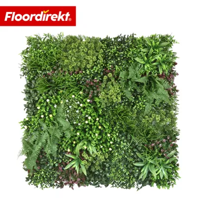 Produktbild von Floordirekt Pflanzenwand Wonderland, pflegefreies Kunstpflanzen Paneel 100x100 cm, natürliche Wanddeko sonnenbeständig & erweiterbar mit Klick-System