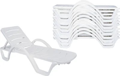 Produktbild von CLP 10er Set Sonnenliege Havana weiß