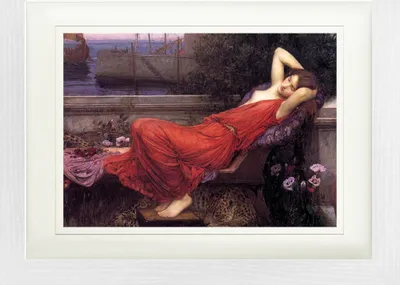 Produktbild von John William Waterhouse Gerahmtes Bild Mit Edlem Passepartout | Wand-Bilder | Im Bilderrahmen - Ariadne, 1898 (30 x 40 cm)