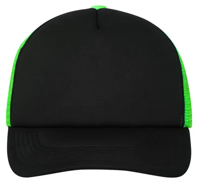 Productafbeelding van Myrtle Beach - Honkbalkap, gaas, polyester LT998 (one size) (zwart/neon geel)