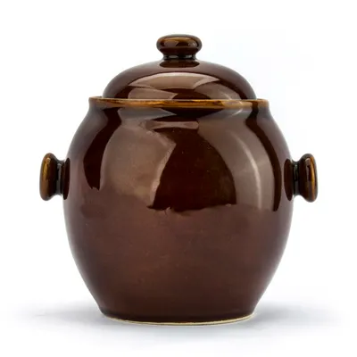 Produktbild von GÄRTOPF Steinzeug Sauerkrauttopf Gurkentopf Rumtopf Tontopf mit DECKEL 1,4 L
