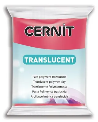 Produktbild von Cernit Translucent Modelliermasse 56 g - Rubinrot