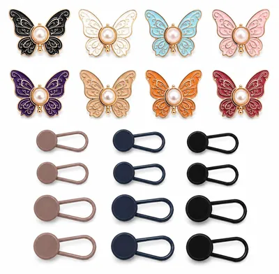 8 Taillenclips Schmetterling + 12 Hosenweitenversteller