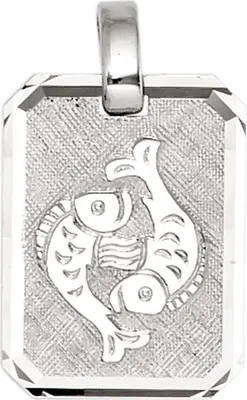 Produktbild von JOBO Anhänger Sternzeichen Fische 925 Sterling Silber rhodiniert teilmattiert