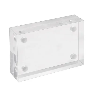 Produktbild von Magnetrahmen für Visitenkarten, 9,5 x 6,5mm, 30mm stark (2x 15mm) / magnetischer Bilderrahmen / Magnet / Rahmen / Fotorahmen / Acrylglas / Acryl / Familienfoto / Hochzeit / Zeigis®