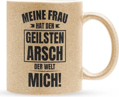 Produktbild von 22Feels Glitzertasse Gold Ehemann Geschenk Erster Hochzeitstag Kaffeetasse Männer Hochzeitsjubiläum Ehepartner Valentinstag für Ihn Weihnachten Geburtstag Kaffeetasse Haferl Geschenkidee Bürotasse