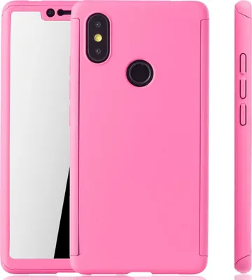 Image de Coque de protection pour Xiaomi Mi 8 SE, étui complet, protection d'écran 360°, couleur rose