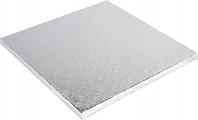 Produktbild von Rechteckiger silberner Tortenboden 25x25cm