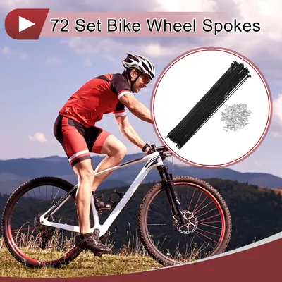 Produktbild von 72 Set 14G Fahrrad Speichen 279mm Fahrrad Speichen C-Stahl Schwarz