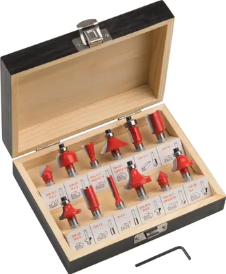 Produktbild von Meister Fräser-Set 12-teilig Zur Holzbearbeitung Für Oberfräsen