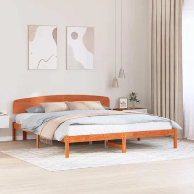 Zdjęcie produktu dla Maison Exclusive – rama łóżka w kolorze brązowym 180 x 200 cm Lite drewno sosnowe