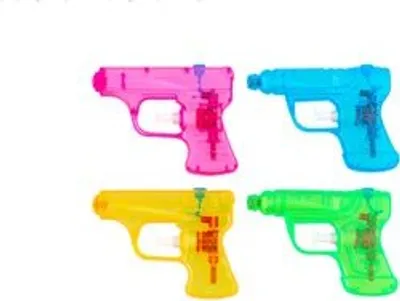 Produktbild von Mini Wasserpistolen 4 Stück - Wasserpistole - 3 Jahre + - blau rosa grün gelb