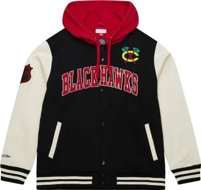 Produktbild von M&N Midweight Hooded Fleece Jacke - Chicago Blackhawks - M