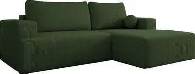 Produktbild von MIRJAN24 Ecksofa Mivo Cord, Wohnzimmmer L-Form mit Schlaffunktion und Bettkasten (Farbe: Poso 14, Seite: Rechts)