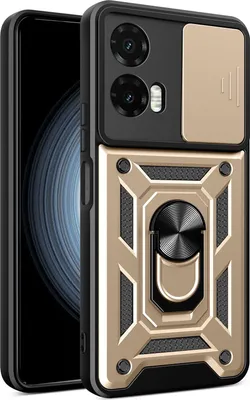 Produktbild von Hülle für Motorola Moto G35 Magnetische Ring Ständer Halter Dia Kameraschutz TPU Bumper Silikon Schutzhülle Gold