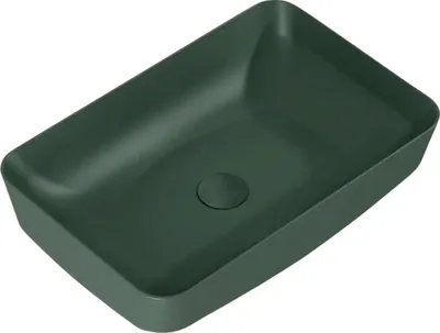 Produktbild von Jungborn Aufsatzwaschbecken NONUS DECEM 500 x 390 mm forrest grün matt