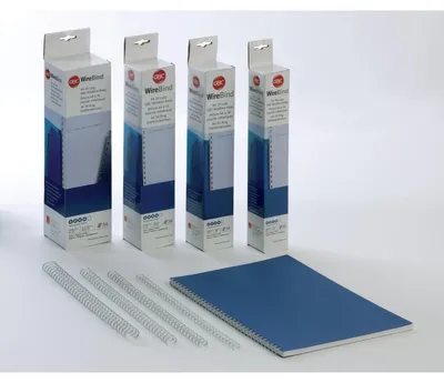 Produktbild von GBC WireBind Drahtbinderücken 3:1, 6 mm, silber (25), Silber, A4, 6 mm, 55 mm, 50 mm, 309 mm