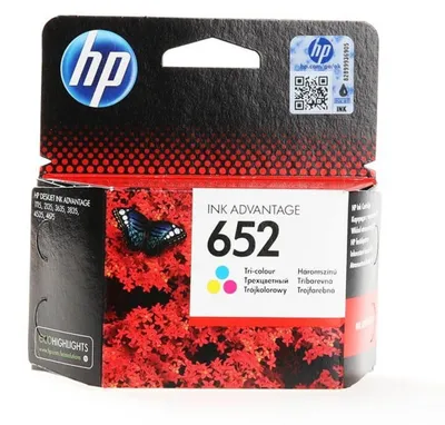 Zdjęcie produktu dla HP Oryginalny wkład atramentowy 652 Ink Advantage, trójkolorowy, Standardowa wydajność, Cyjan, Purpurowy, Żółty, Atrament barwnikowy, 1 szt., 200 stron(y), Multipak