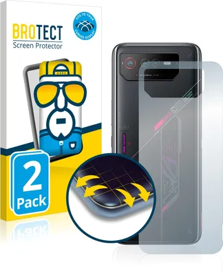 Produktbild von 2x BROTECT Fullscreen Schutzfolie für ASUS ROG Phone 6 (Rückseite) Displayschutz Folie Fullcover Klar Transparent