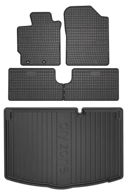 Produktbild von SolidPRO Gummifußmatten + Kofferraumwanne für Toyota Yaris III 2011-2019 5-tlg – Wielganizator
