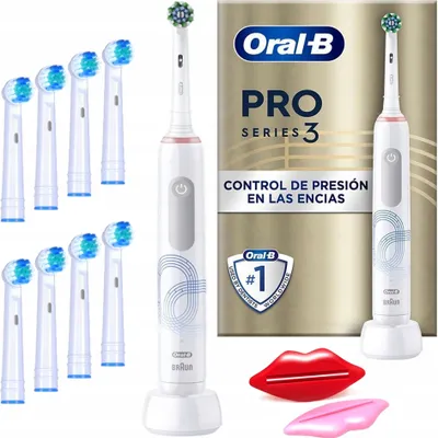 Produktbild von Oral-B | Elektrische Zahnbürste - Pro 3 3000 - Olympia Special Edition - 8 Aufsätze - Effektive Zahnreinigung