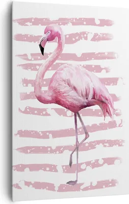 Produktbild von Bild auf Leinwand - Leinwandbild - Einteilig - Flamingo Vogel Wasser - 80x120cm - Wand Bild - Wanddeko - Wandbilder - Leinwanddruck - Wanddekoration - Leinwand bilder - Wandbild - PA80x120-3938