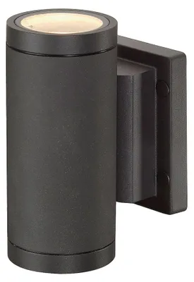 Image de Myra Up/Down Applique ronde 2xGU10 anthracite IP55