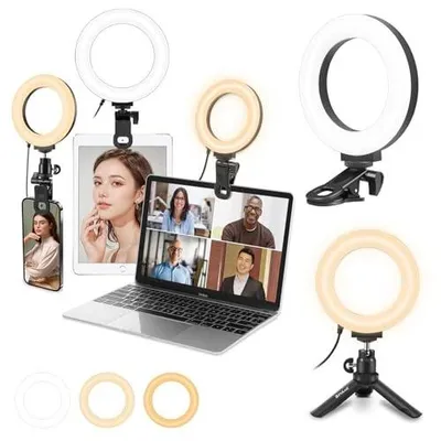 Zdjęcie produktu dla Lampa pierścieniowa LED rgb 5 cali do wideokonferencji youtube tiktok
