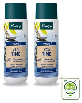 Imagen del producto de 2 unidades de gel de ducha Kneipp "Me-Time" - Patchulí y sándalo - 200 ml - Pack grande
