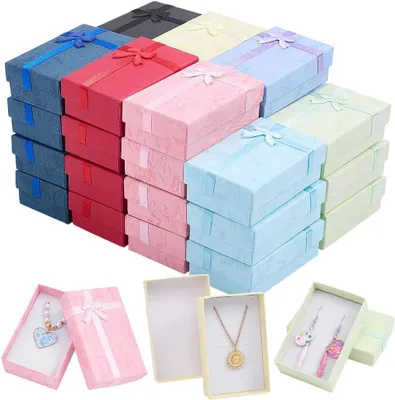 Immagine prodotto di Piccole scatole per gioielli, confezione da 40 pezzi, 8 colori, dimensioni 8 x 5 x 2,6 cm, confezione regalo per gioielli