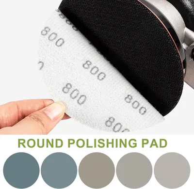 Produktbild von 50 Stück 75 mm Schleifpads mit Klettverschluss für Nass- und Trockenschliff, Körnung 80 bis 3000 für Holz, Metall, Lack, Polieren, Scheinwerferrestaurierung und Feinschliff