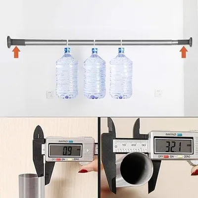 Obrázok produktu pre Závesná tyč, závesná tyč do kúpeľne, extra dlhá, do spálne a kúpeľne, 278–327 cm