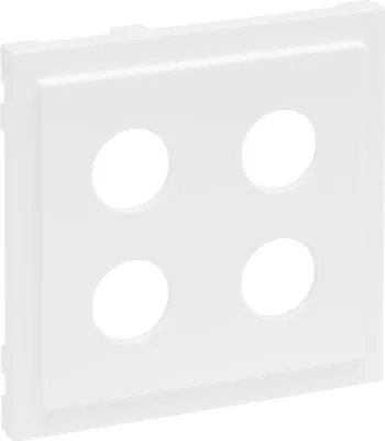 Produktbild von Legrand SEANO Abdeckung für Lautsprecher-Anschlussdose 2-fach, 4mm-Buchsen, Ultraweiß, 765179