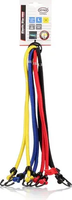 Produktbild von HEYNER® Gepäckspinne 8 x 40 cm Gummi-Spannseile 8-Armig Elastisch Gepäckspanner mit Stahlhaken Sichern und Tragen von Lasten mehrfarbig