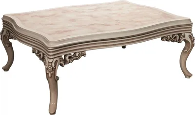 Image de Casa Padrino Luxe Table basse baroque Crème / Beige 120 x 80 x H. 50 cm - Table de salon somptueuse avec plateau en verre