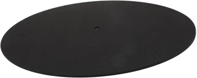 Productafbeelding van Platenmat Vilt - Draaitafel Pad - Vinyl Luisteren - Antistatisch - 26 cm Diameter - Zwart