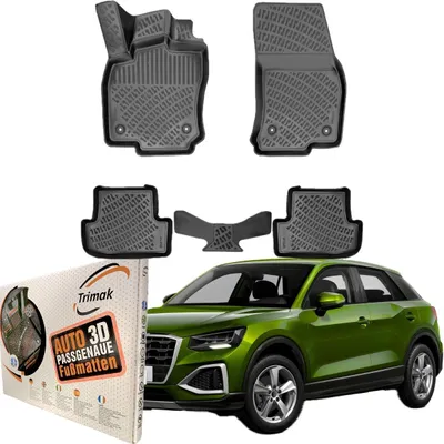 Produktbild von Trimak Autofußmatten kompatibel mit Audi Q2 ab 2015 Auto Allwetter Gummimatten