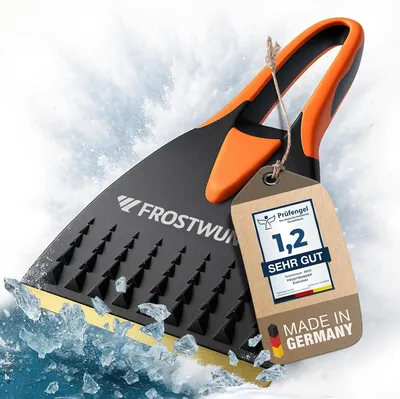 Produktbild von FROSTWUNDER - Eiskratzer Messingklinge [ Germany] - 100% recycelter Eiskratzer Auto Messingklinge - Auto Eiskratzer - Messing Eiskratzer stabil