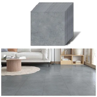 Vinyl-Fliesen, Betonoptik, 30x30 cm, 12 St., wasserdicht