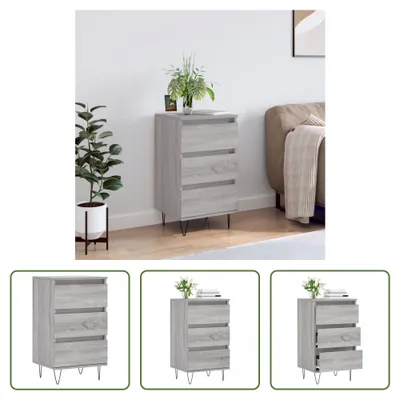 Produktbild von The Living Store Sideboard Grau Sonoma 40x35x70 cm Holzwerkstoff